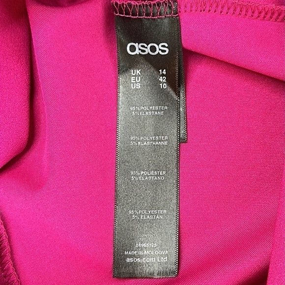 ASOS Hot Pink Midi Dress Size 10 - Picture 11 of 15